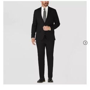 🆕🧥Haggar H26 Men's Tailored Fit Premium Stretch Suit Jacket, Black